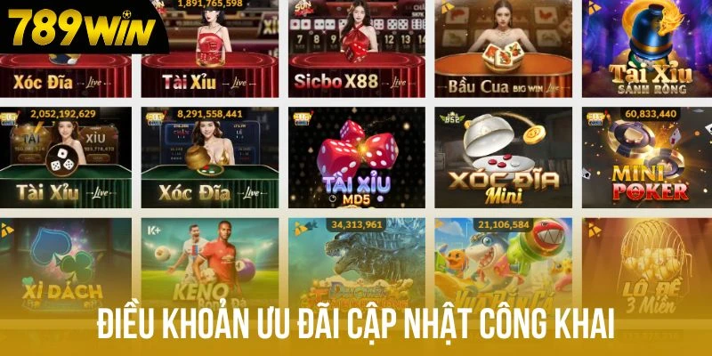 Điều khoản ưu đãi cập nhật công khai Điều khoản ưu đãi cập nhật công khai